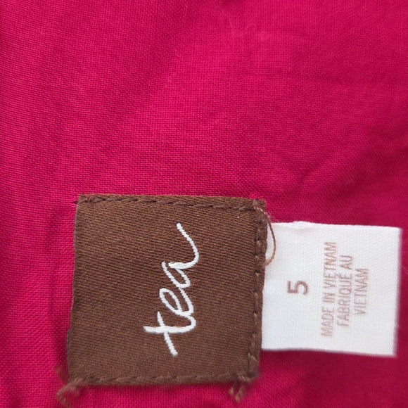 Tea Collection Kids Hot Pink Formal/ Casual Velvet Dress. - Picture 9 of 10